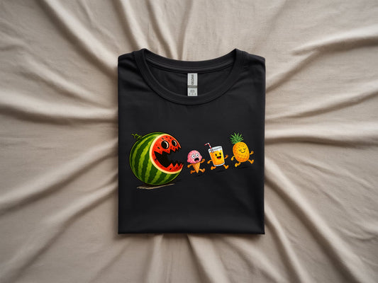 Fruit Frenzy Pursuit Tee - folded-black-shirt