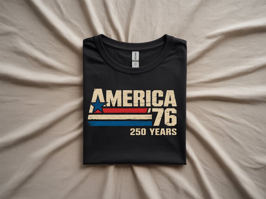 America Anniversary Celebration Tee - folded-black-shirt