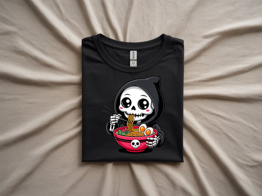 Grim Ramen Delight Tee - folded-black-shirt