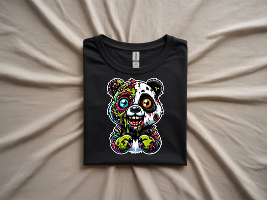 Panda Apocalypse Artistry - folded-black-shirt