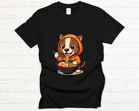 Ramen Pup Tee - black-lay-flat