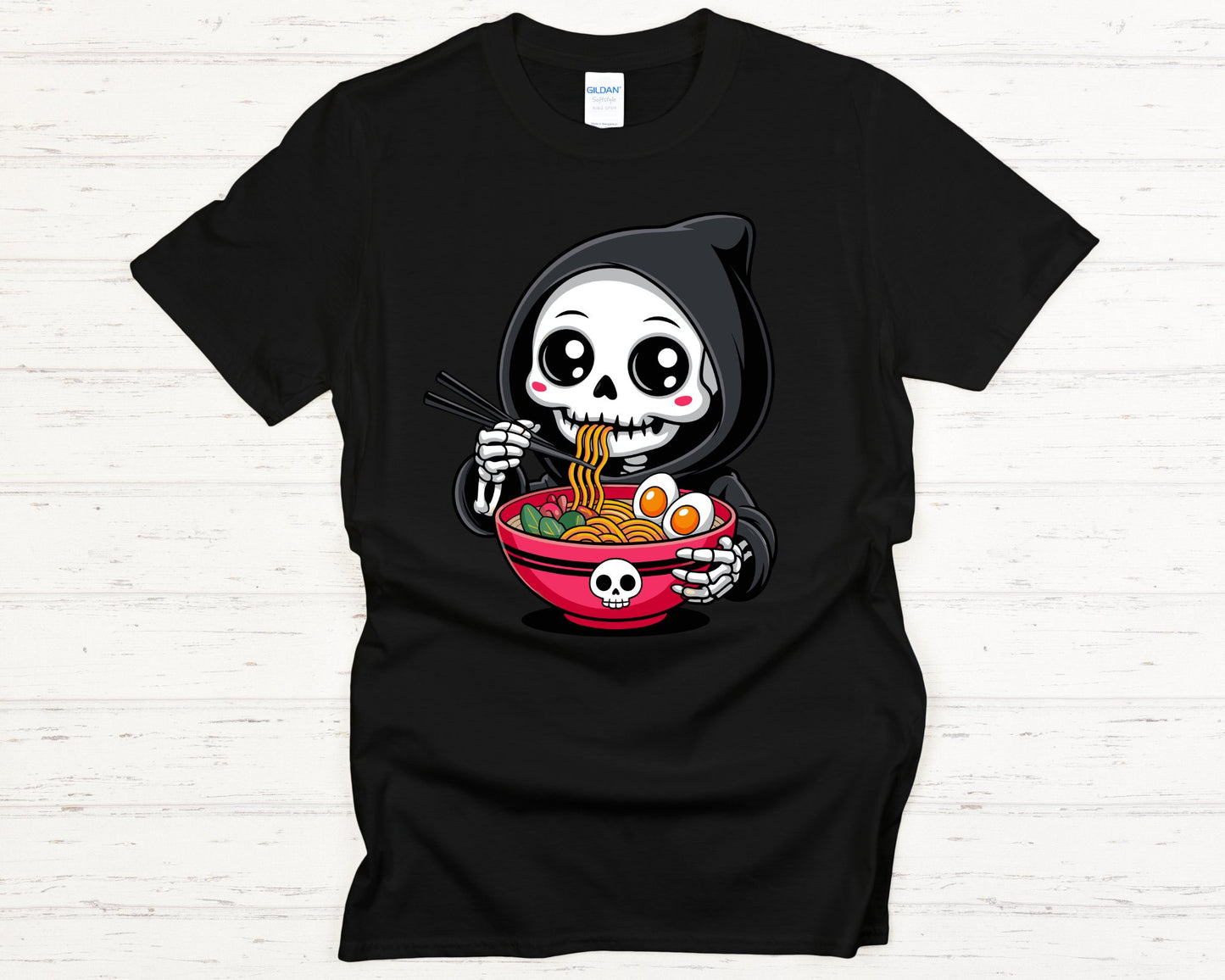 Grim Ramen Delight Tee - black-lay-flat