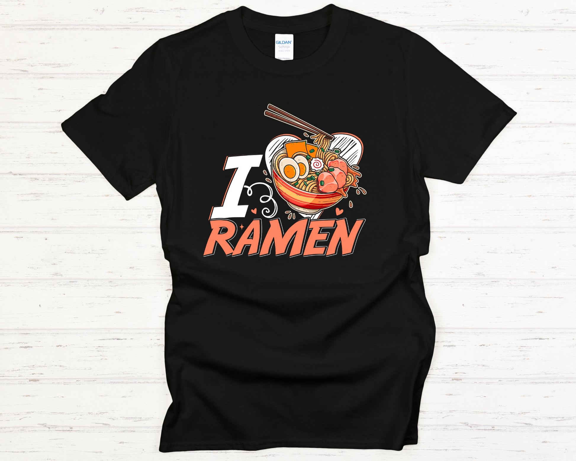 Ramen Lover's Delight Tee - black-lay-flat