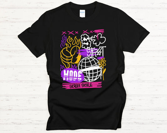 Vibrant Street Mode Vibes - black-lay-flat