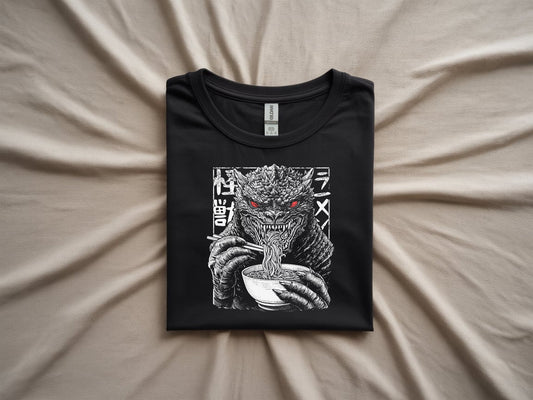 Ramen Rampage: Kaiju Feast - folded-black-shirt