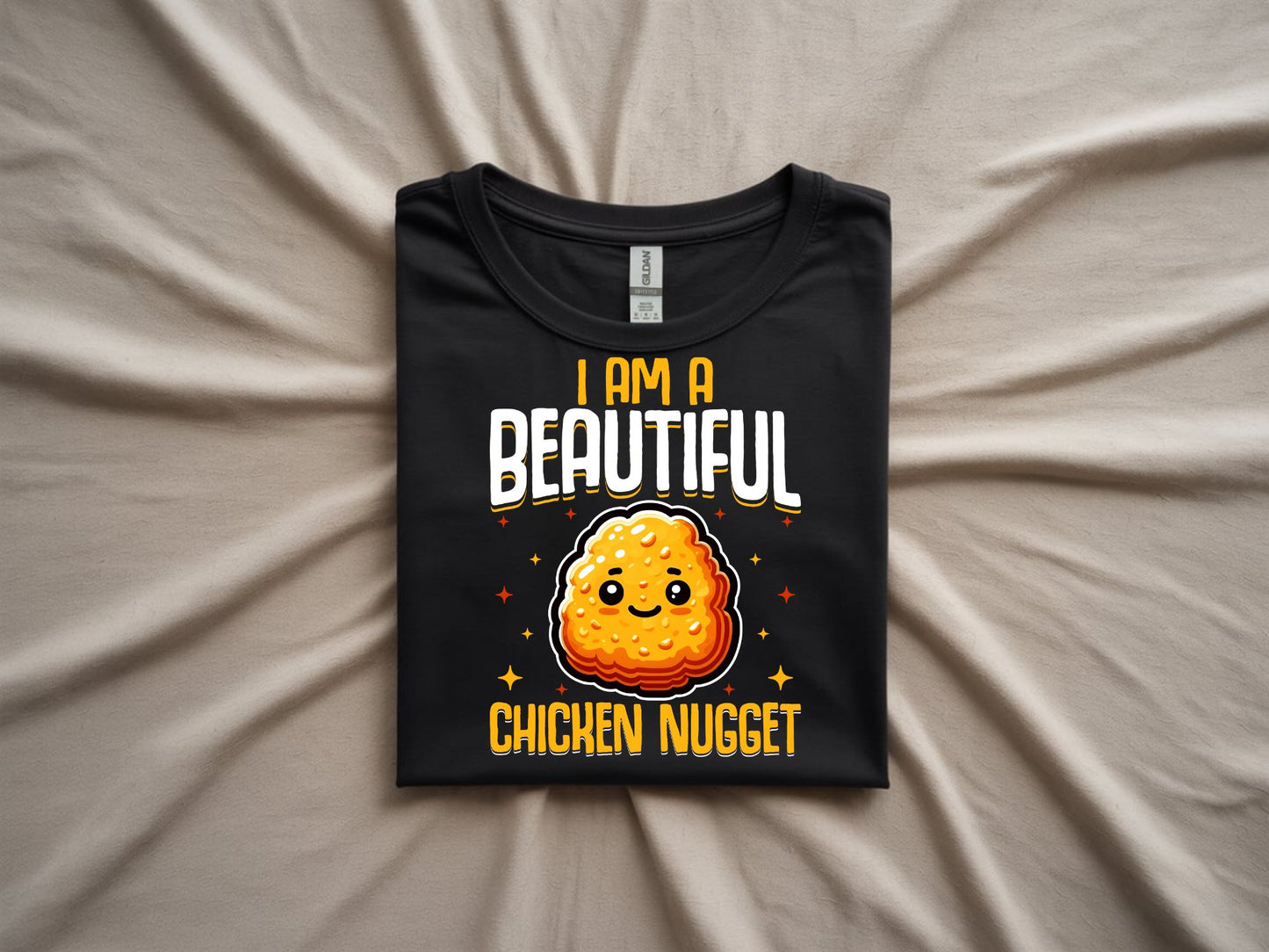 Beautiful Nugget of Joy - folded-black-shirt