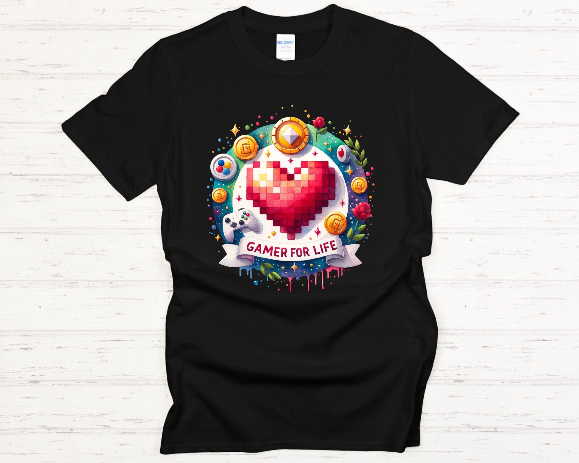 Pixel Heart Gamer Tribute Tee