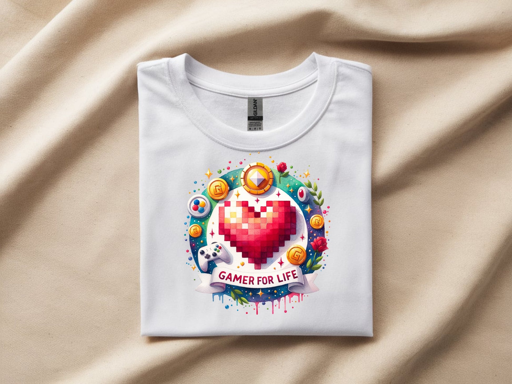 Pixel Heart Gamer Tribute Tee