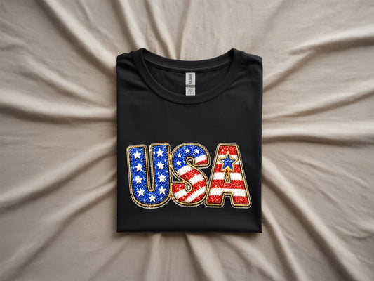 Glittering USA Pride Tee