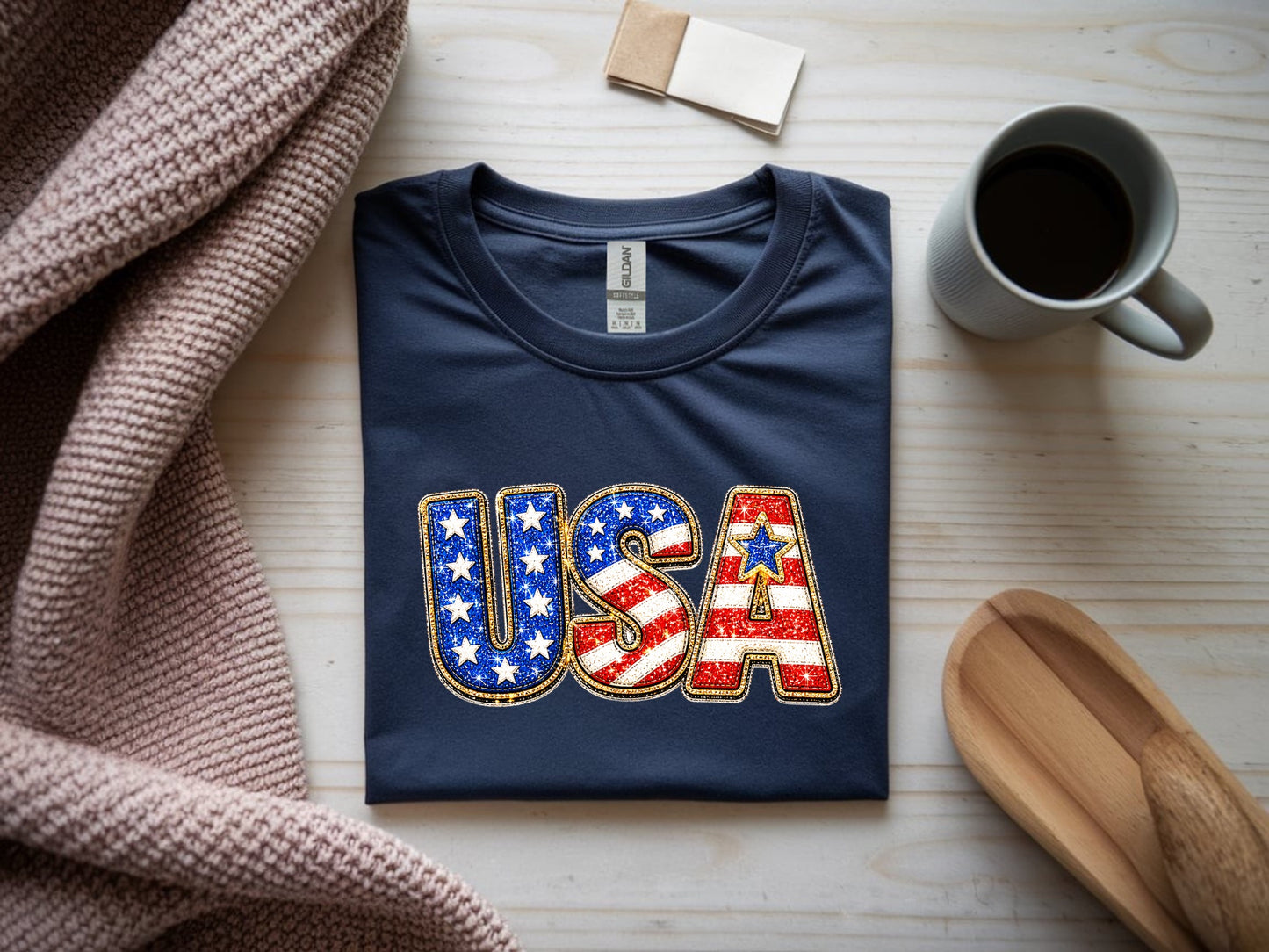 Glittering USA Pride Tee