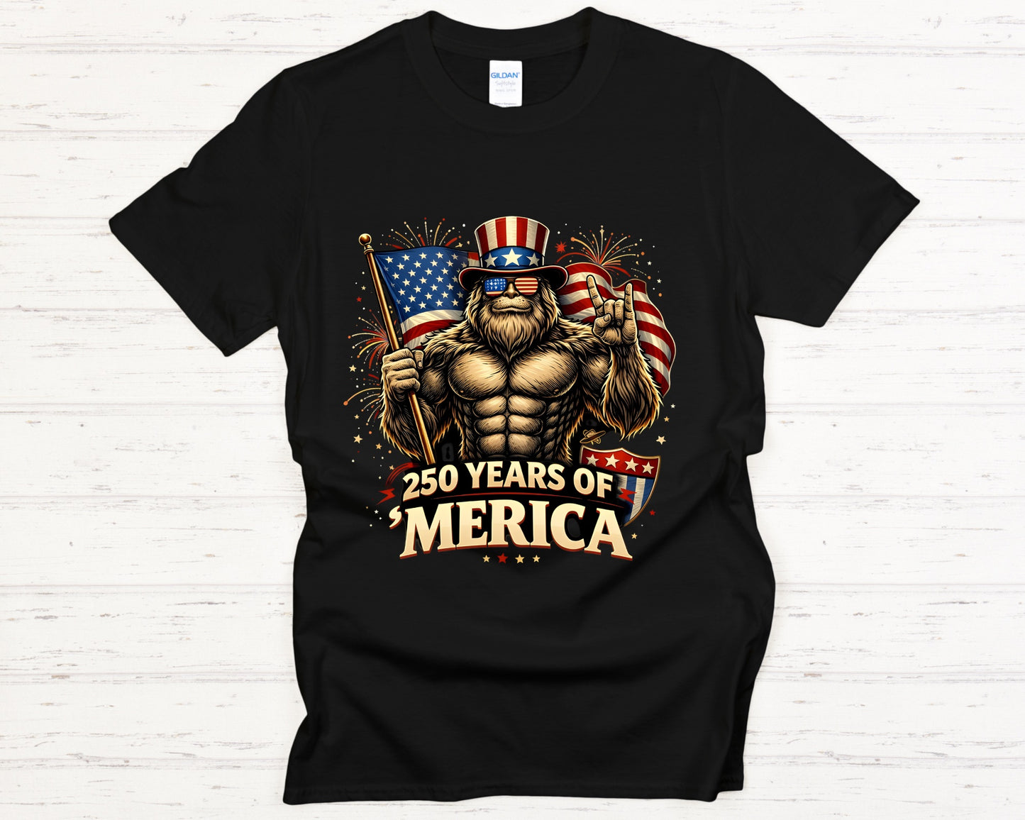 Bigfoot American Patriotic Celebration Tee