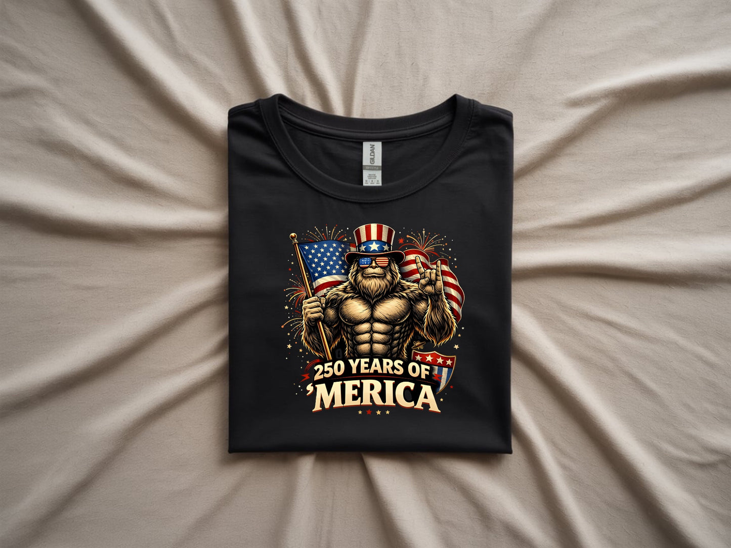 Bigfoot American Patriotic Celebration Tee
