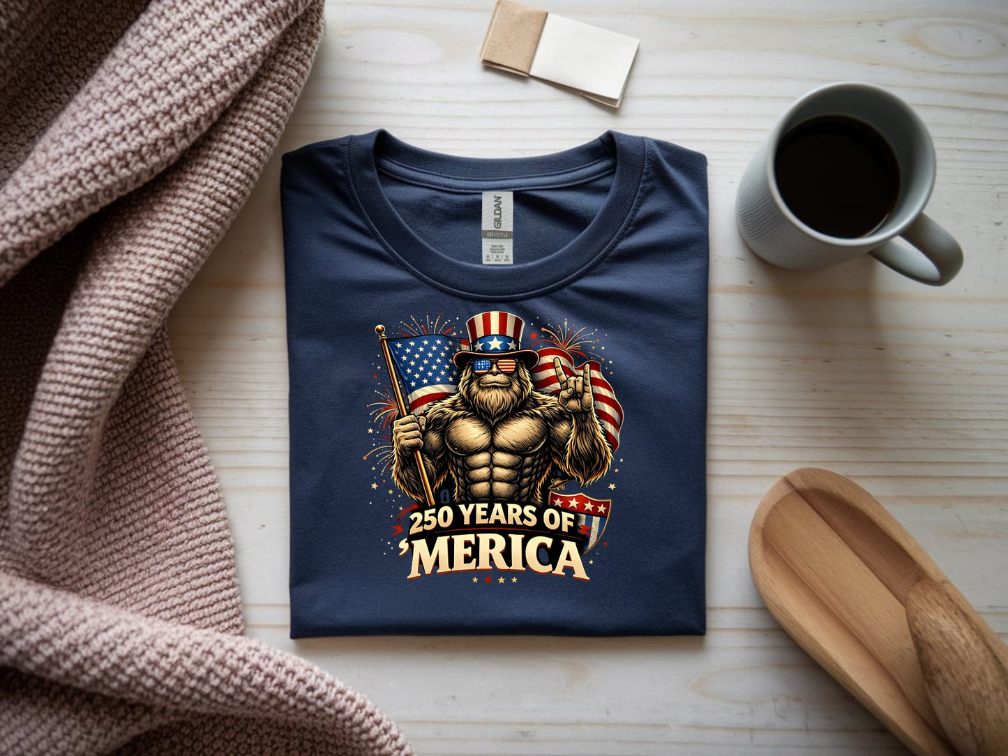 Bigfoot American Patriotic Celebration Tee