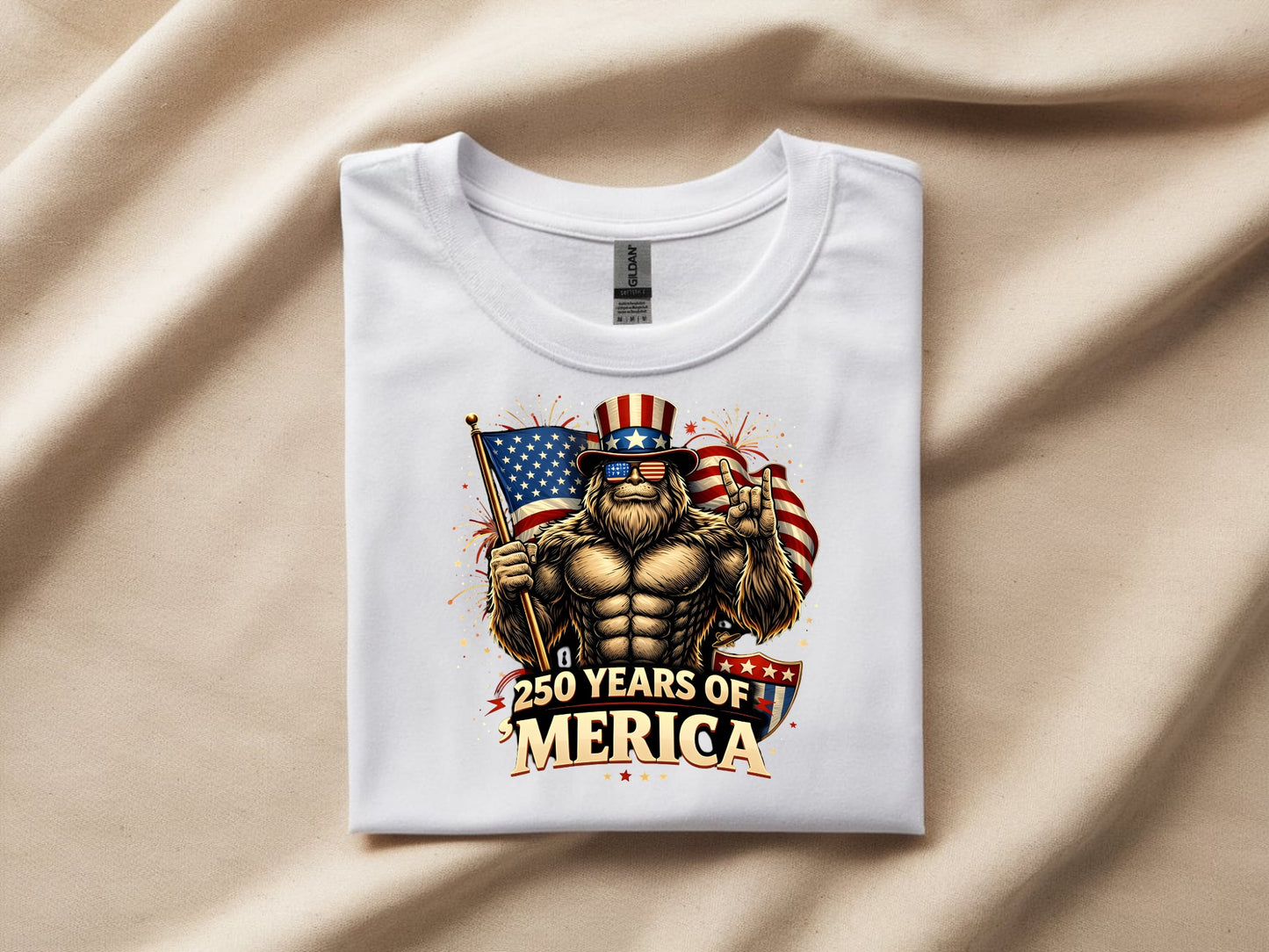 Bigfoot American Patriotic Celebration Tee