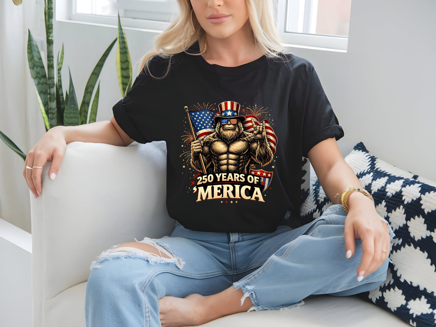 Bigfoot American Patriotic Celebration Tee