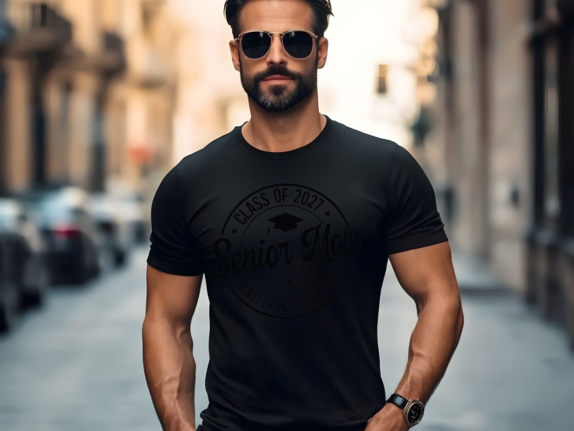 Senior Mom Class of 2027 Celebration Tee