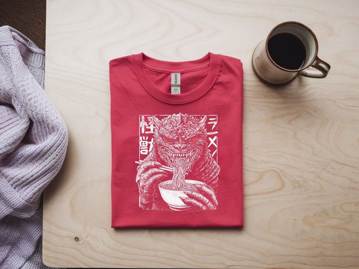 Ramen Rampage: Kaiju Feast - red-flat-shirt