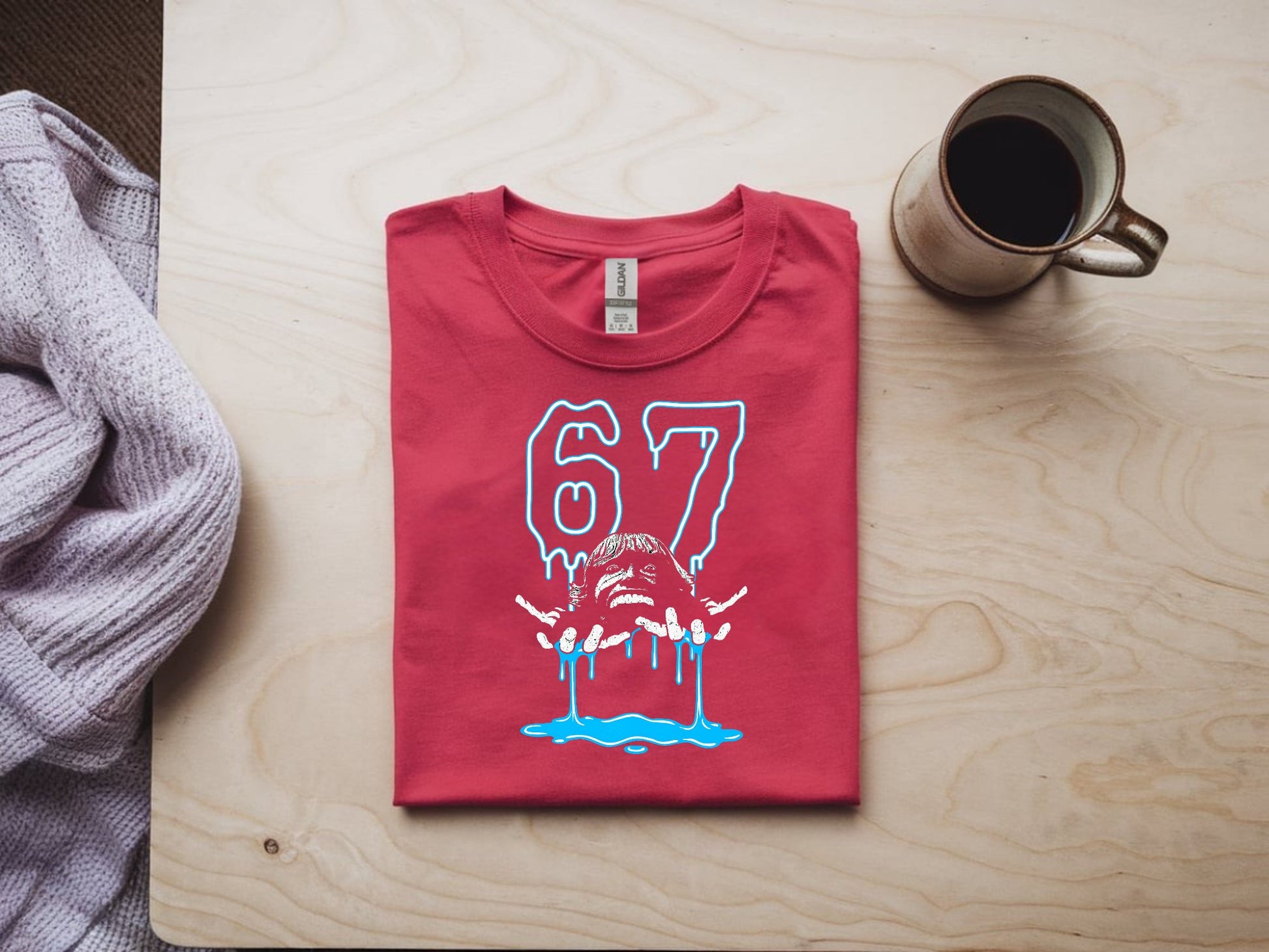 6-7 Drip Tee - red-flat-shirt