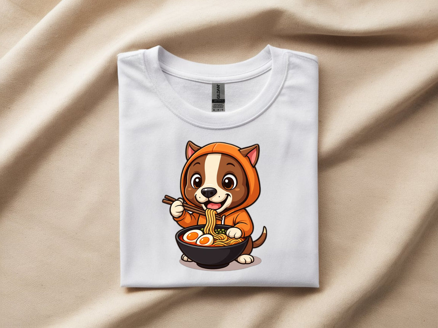 Ramen Pup Tee - white-flat-shirt
