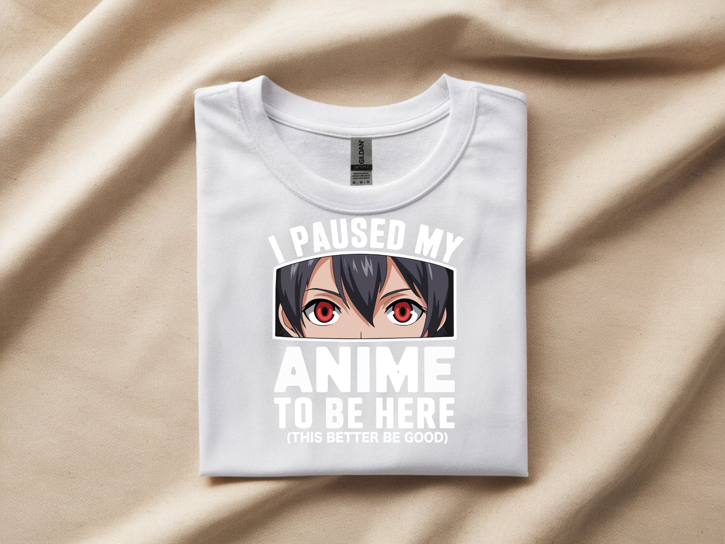 I Paused My Anime Tee - white-flat-shirt