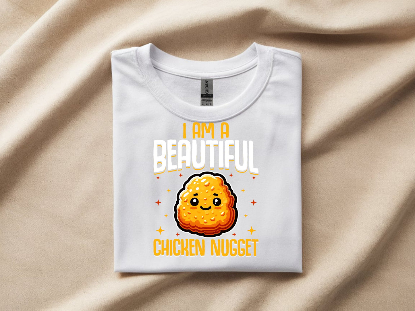 Beautiful Nugget of Joy - white-flat-shirt