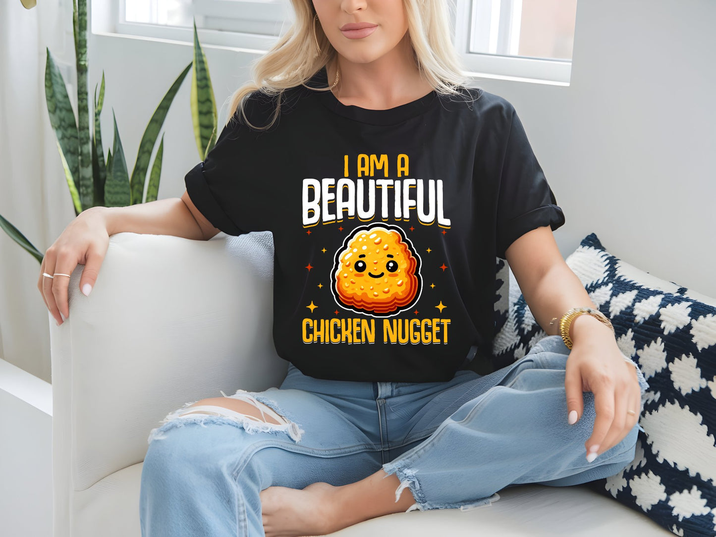 Beautiful Nugget of Joy - woman-black-shirt